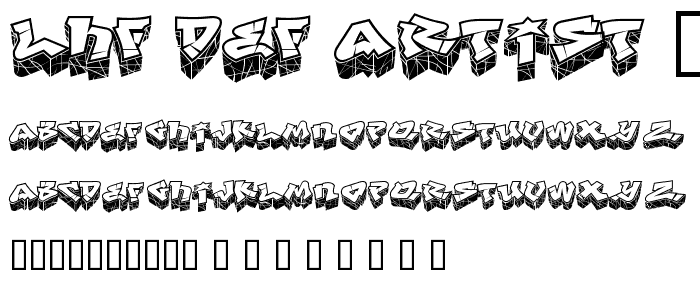 LHF Def Artist - BASE font